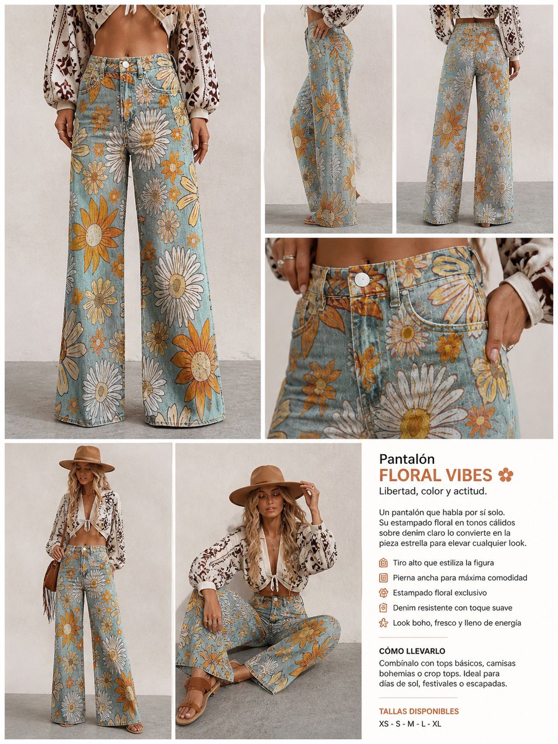 Pantalón Retro Sunset Floral